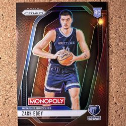 2024-25 Panini Prizm Monopoly - Zach Edey #24 Bronze Prizm /299 (RC) NM