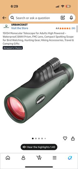 15X54 Monocular Telescope