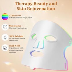 Hotodeal LED Face and Neck Mask Light Therapy