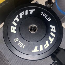 Everyday Essential Bumper Plates 10lbs x4 15lbs x2