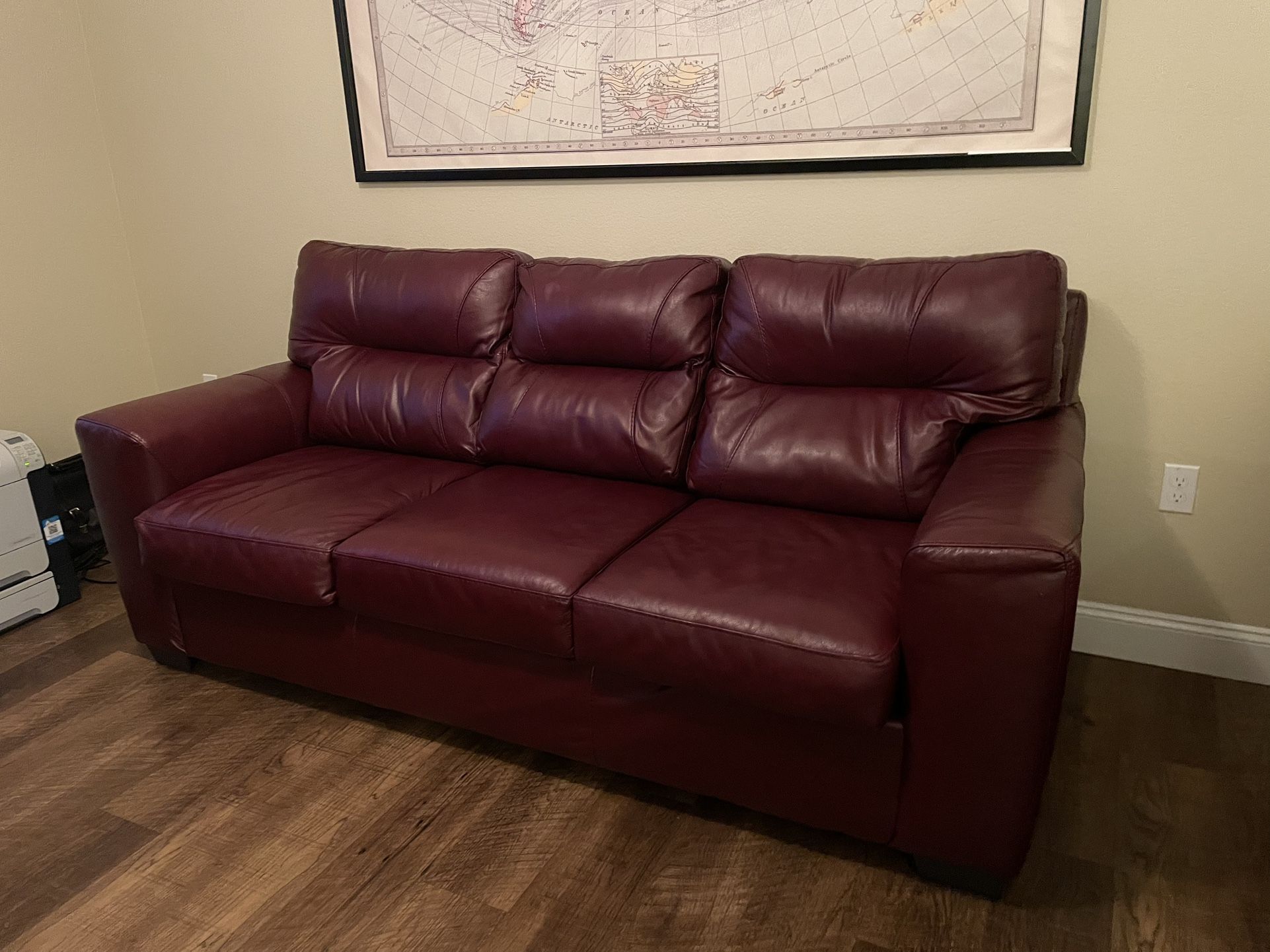 Burgundy, Leather Couches