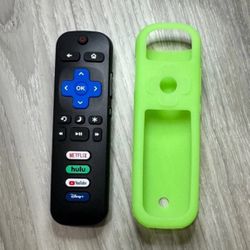 Remote Control+Silicone Cover for TCL/Hisense/Onn/Roku Series TV NETFLIX.
