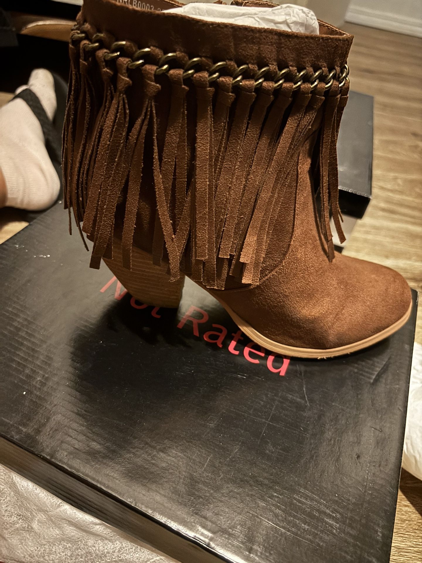 Very Cute Fringe Booties Well Taken Care Of Size 71/2