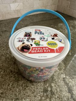 Bucket Of Pearler Beads 6005 Pieces!