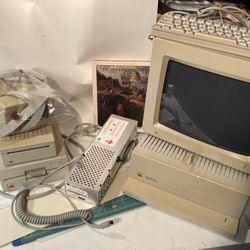 Apple II GS & Apple II Plus Lot  3 Drives And Games As/is