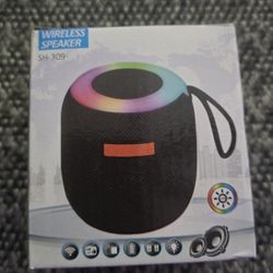 BLUE - Portable Outdoor Wireless Bluetooth Speaker - SH-309 Mini Sound System with RGB Night Light