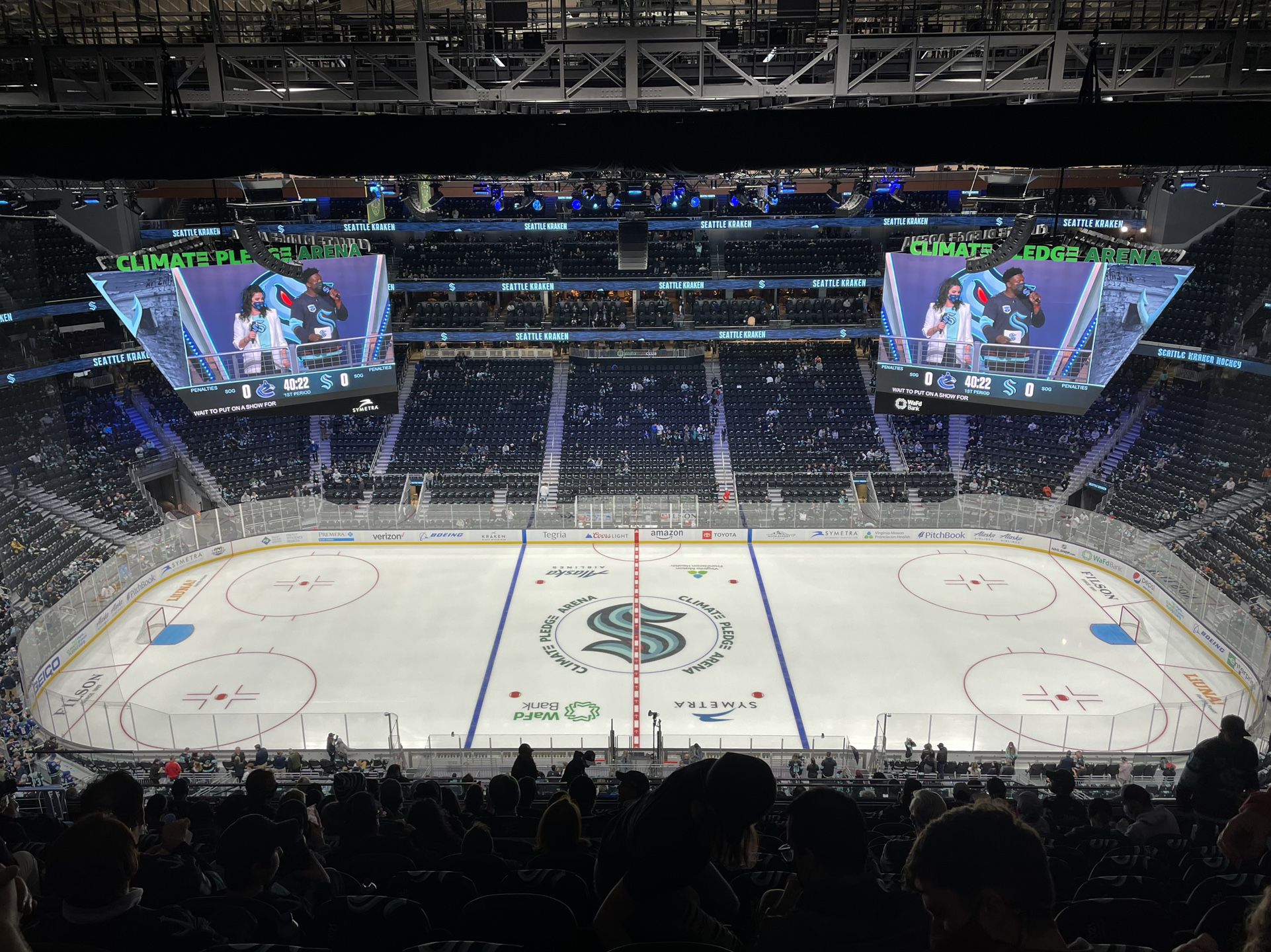 Center Ice- Seattle Kraken vs Vancouver Canucks at Climate Pledge Arena