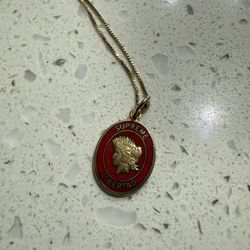 Supreme Libertad 14k Pendant And Chain. 