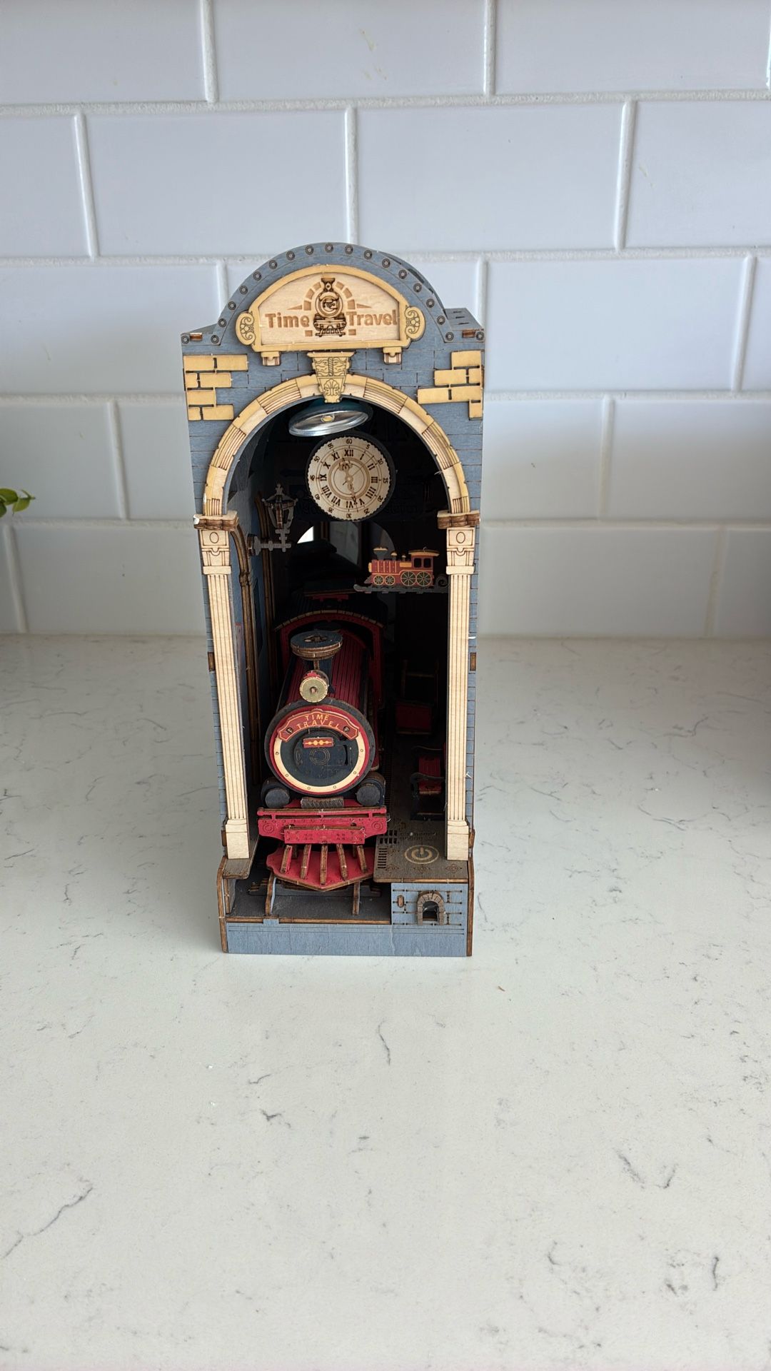 Miniature Time Travel Train Book Nook Insert
