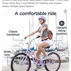 SCHWINN MIKKO ADULT BEACH CRUISER BIKE