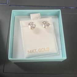 14k Solid Gold Screws Earrings