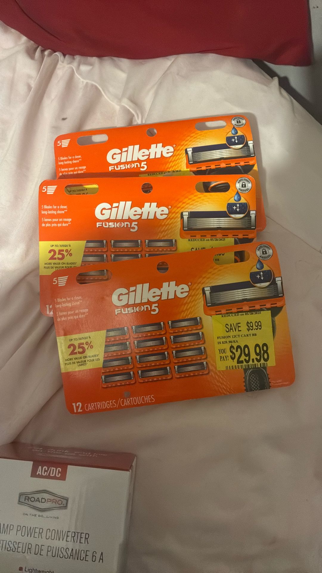 3 Packs Gillette Fusion 5