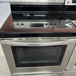 5 Burner Stainless Glass Top Stove 