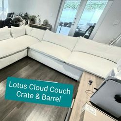 Crate & Barrel Lotus Cloud Couch Modular Sectional 