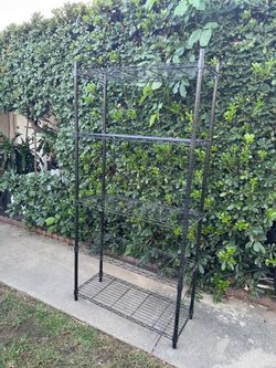 Black Metal Wire Shelving Unit 4-Tier