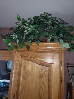 Three Large Artificial Plants In Baskets 