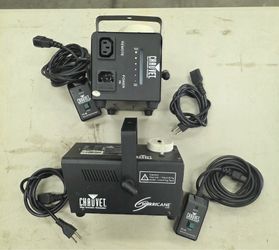 Complete Bundle: 2x Chauvet Hurricane 700 V2 Fog Machines + Remotes