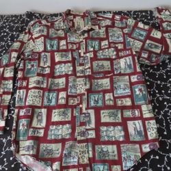 Men’s Vintage 1990's Banana Republic Button Collared Ice Hockey Shirt L