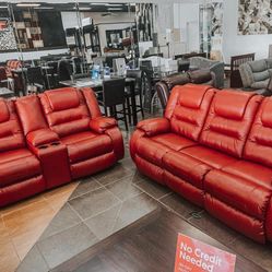 Vacherie Salsa Reclining Living Room Set / couch /Sofa and Loveseat 