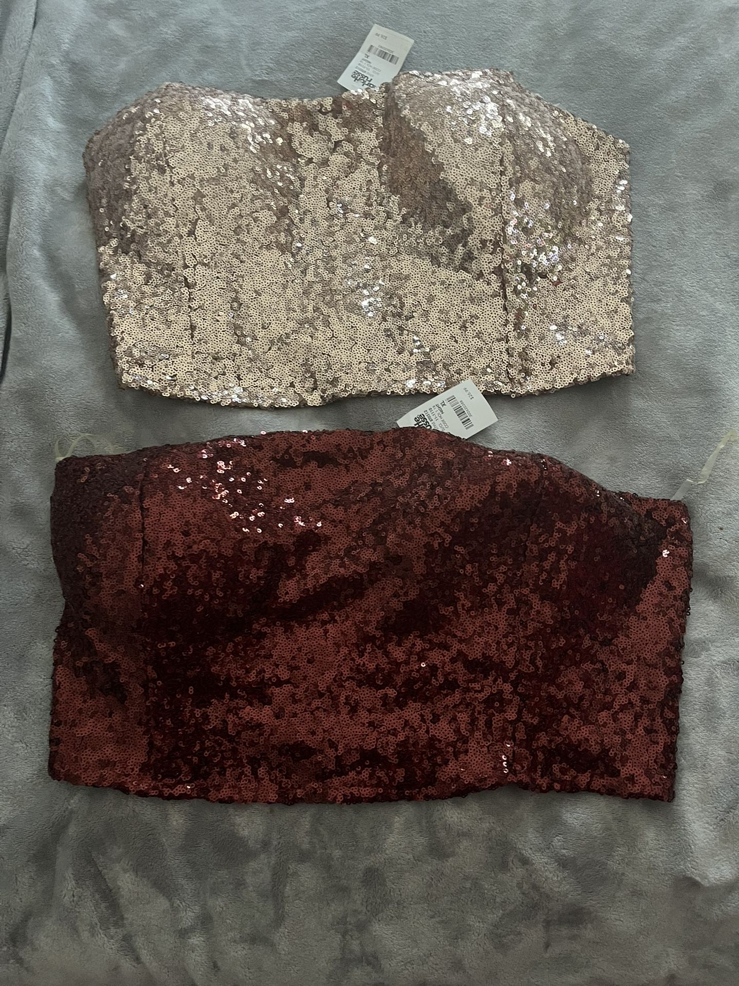 New Crop Top Sequin Shirts