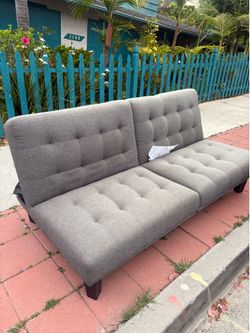 Free gray grey futon couch