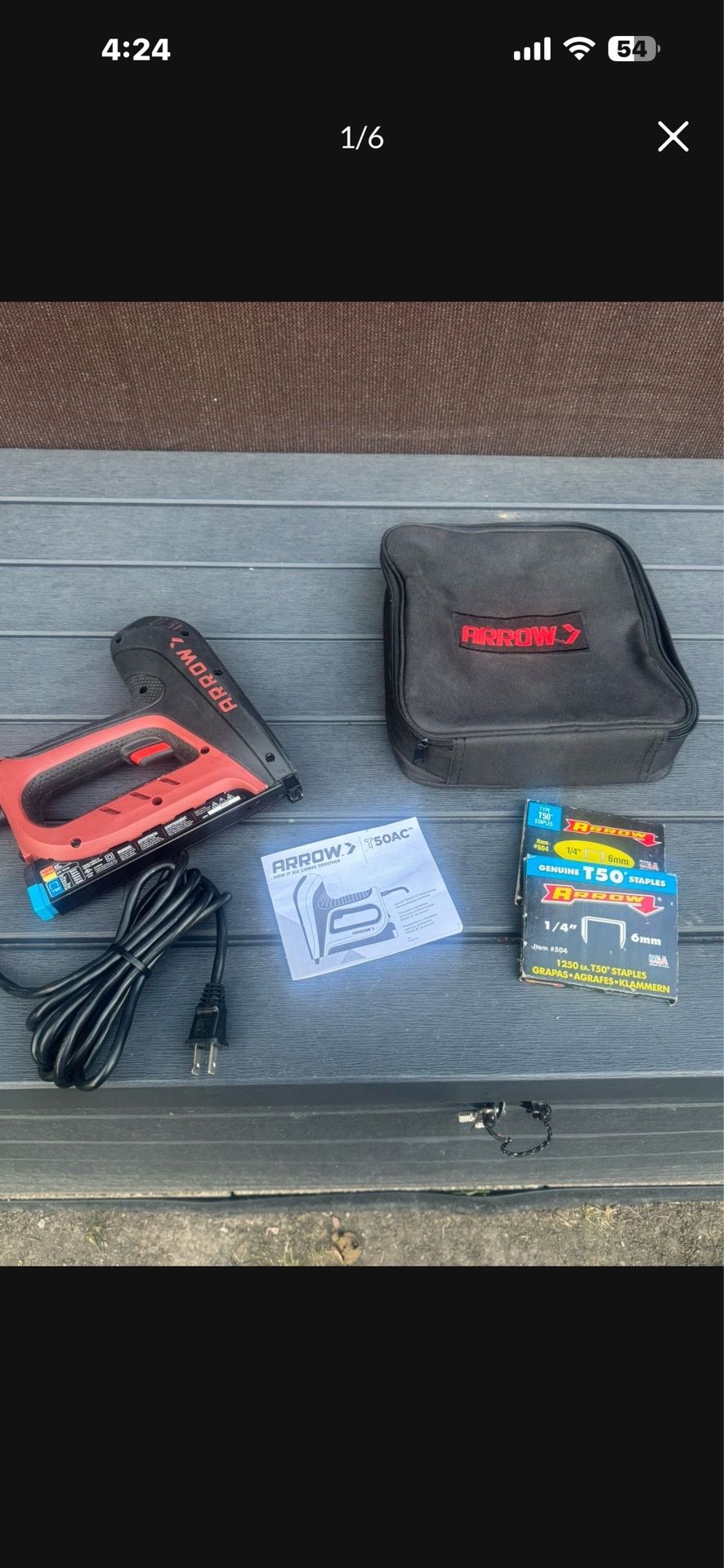 Arrow T50AC-R professional electric stapler and nailer