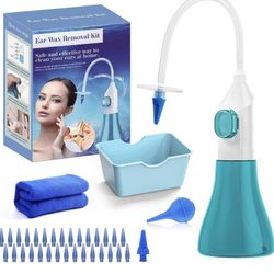 Ear Wax Removal Tool Manual Ear Irrigation Flushing System Ear Cleaning Washer Kit Safe and Effective Ear Cleaner for Adults & Kids