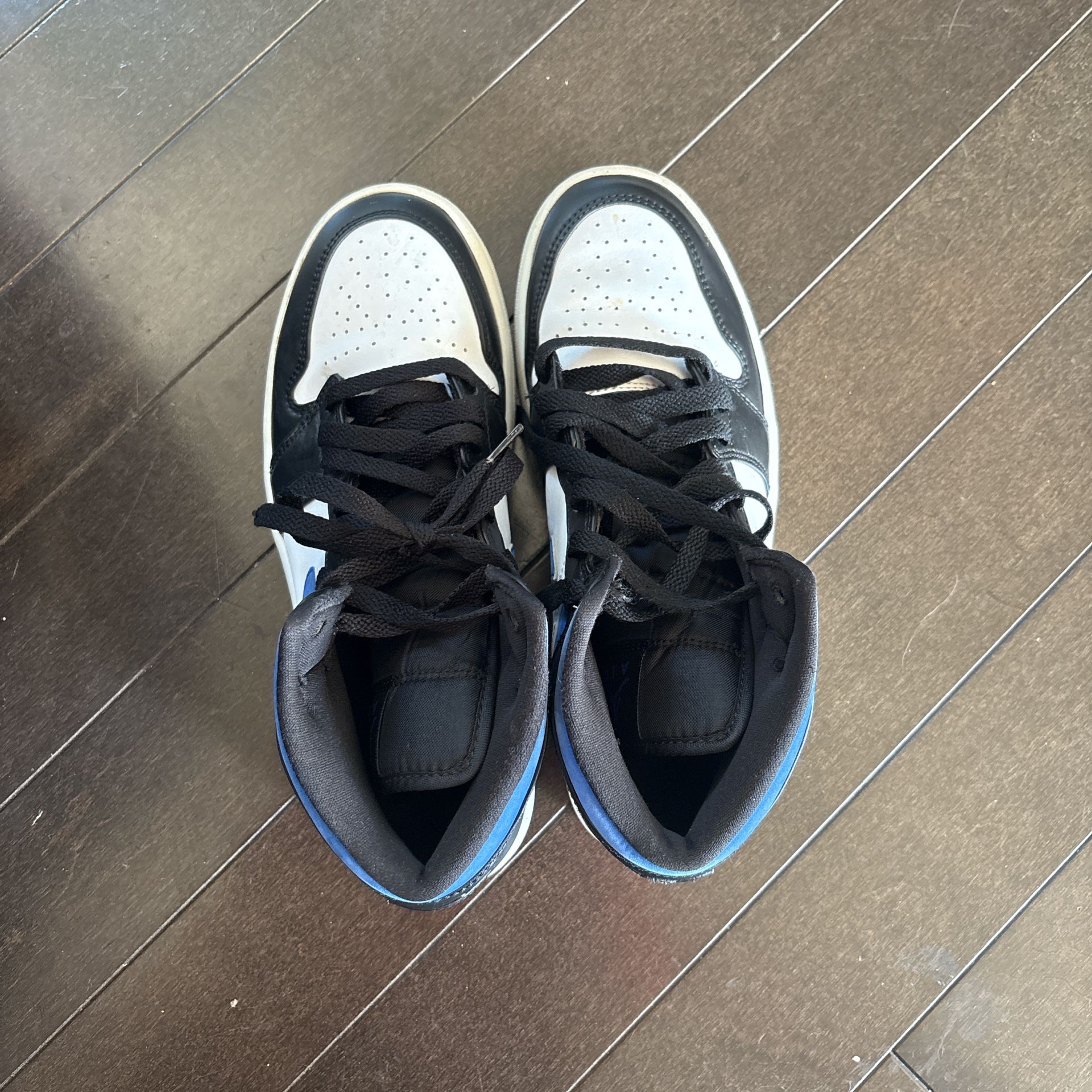 jordan 1, black white blue size 8.5