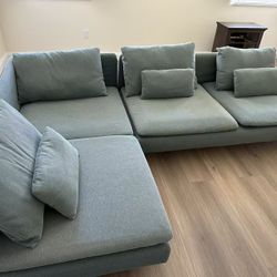IKEA- Modern Modular Sectional Sofa – Sage Green