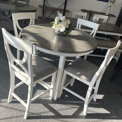 5pc Counter Height Dining Table Set 