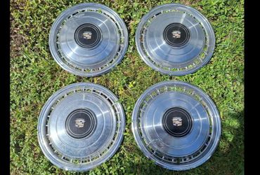 15" CADILLAC Hubcaps Very Nice! Set Of 4