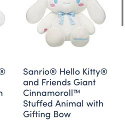 Giant build a bear cinnamoroll  with bow tie