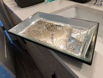 Decorative Mirrored Vanity Tray