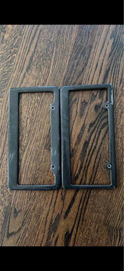 Carbon Fiber License Plate Frames Set of 2