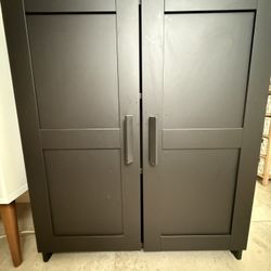 IKEA Espresso Wood Shelf Cabinet