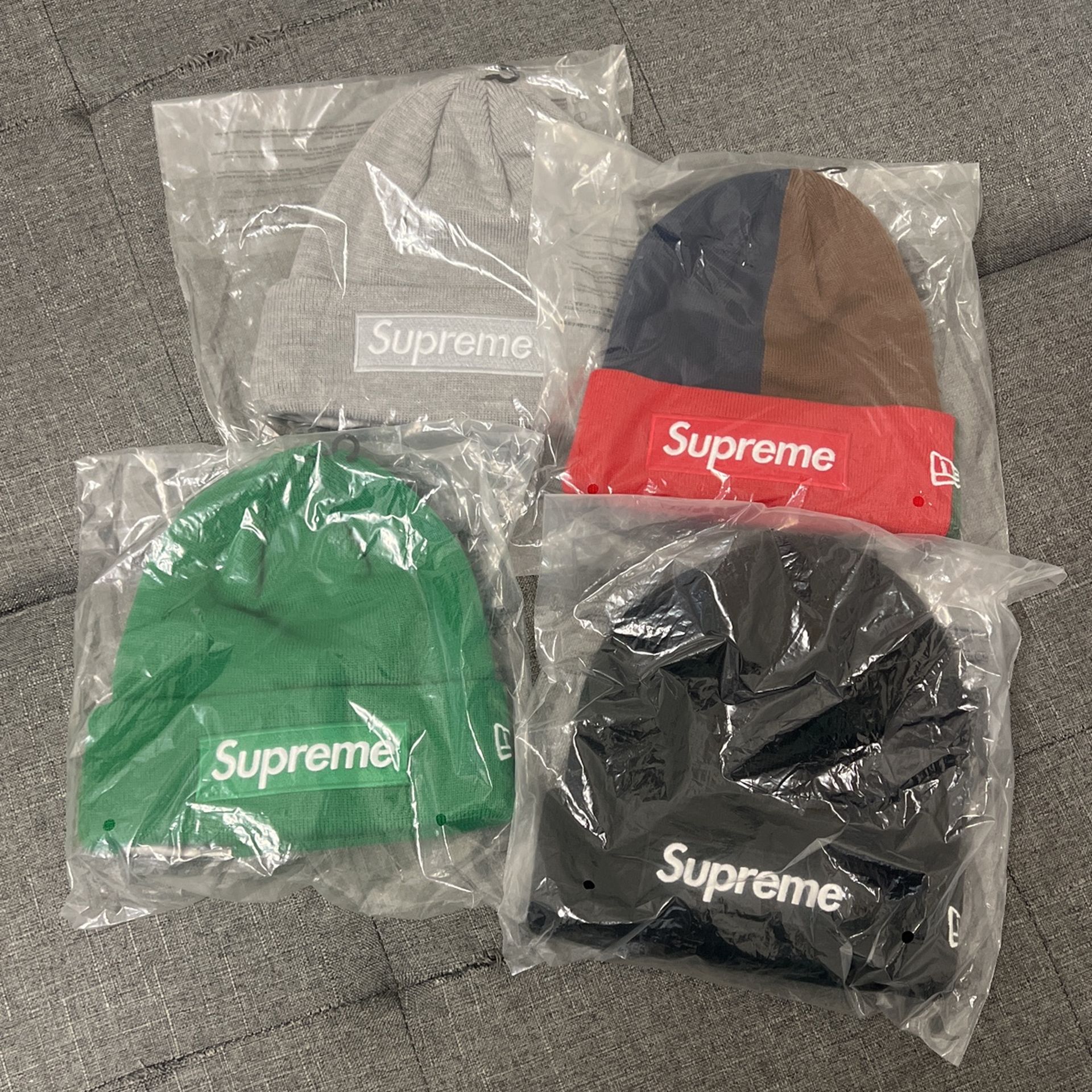 New Era X Supreme Box Logo Beanies FW24
