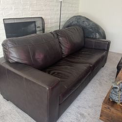 Leather Couch With Ottoman As A Thank You