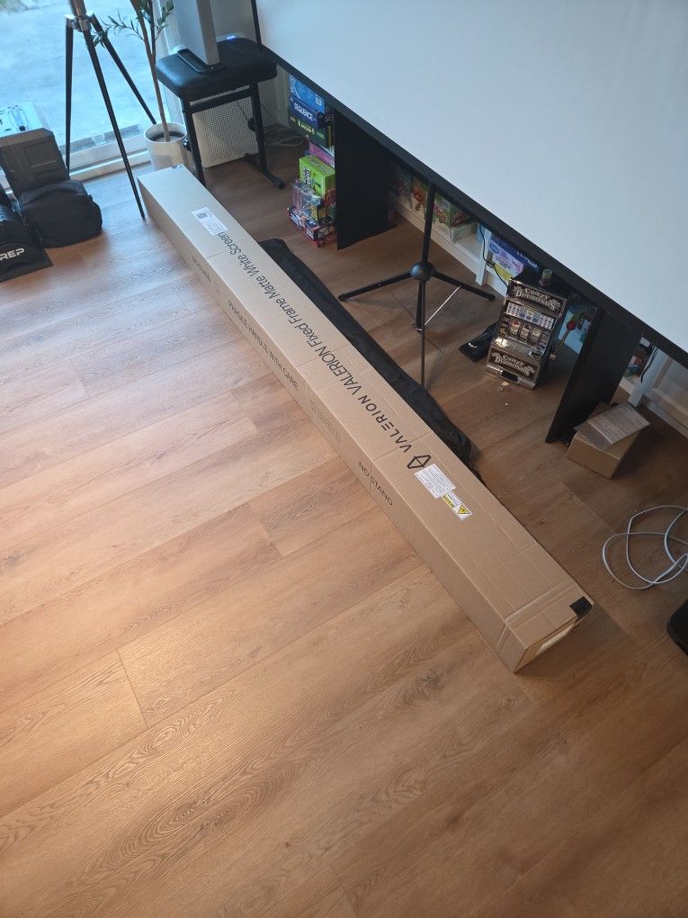 Valerion Matte White Screen 180 Inch Fixed Home Theater - NEW