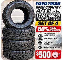 285 60 20 Toyo All Terrain
