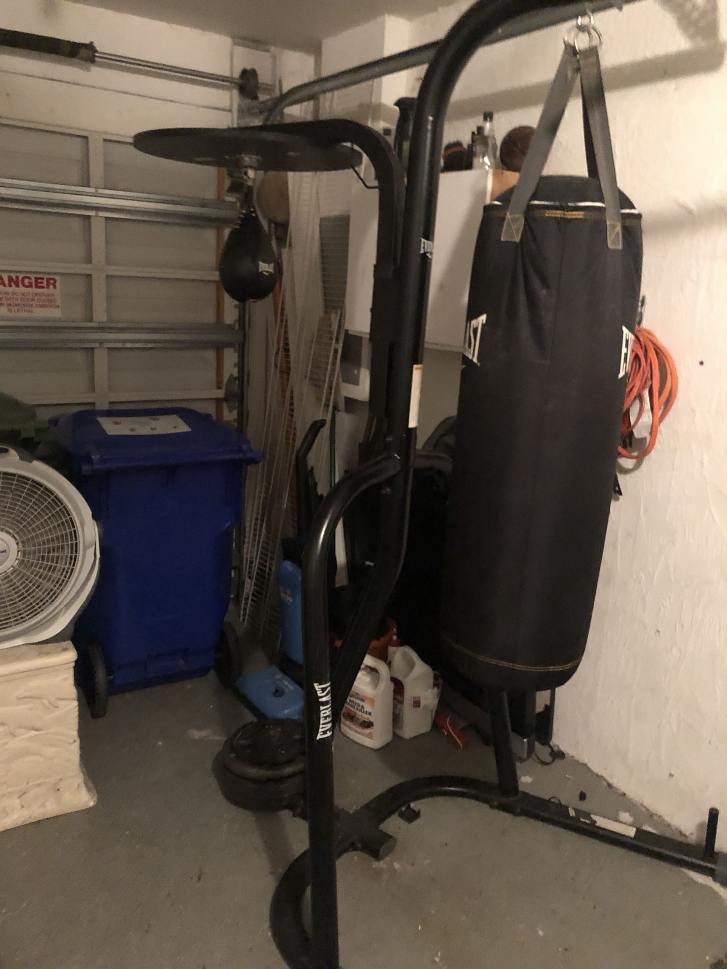 Everlast punching bag and speed bag combo