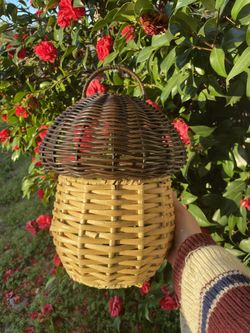 Mushroom Wicker Basket