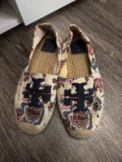 Authentic Tory Burch Floral Espadrille Flats – Women’s Size 7.5