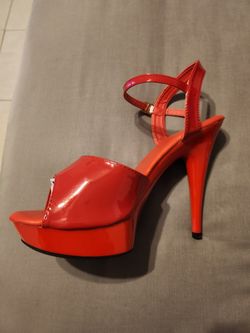 Red Stilletoes Size 8.5 $35