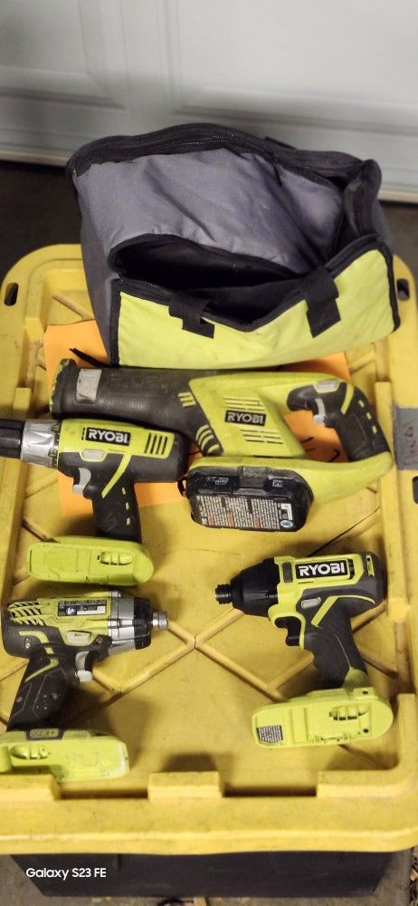 Ryobi 4 Tools 1 Battery 1 Bag