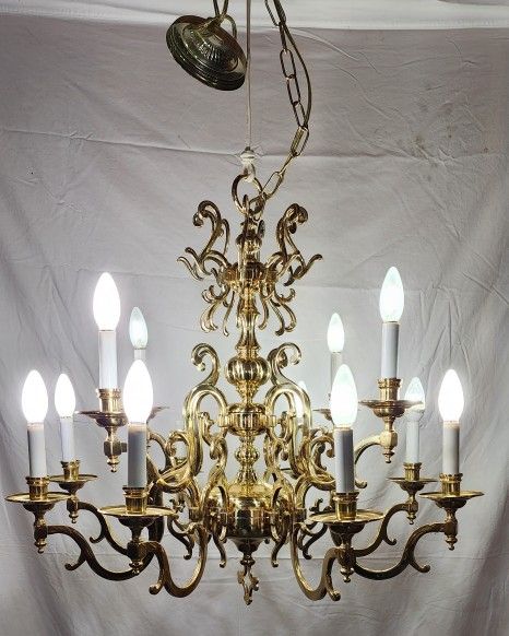 Vintage solid brass Chandelier