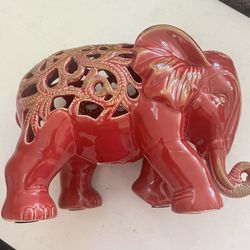 Red Decorative Elephant