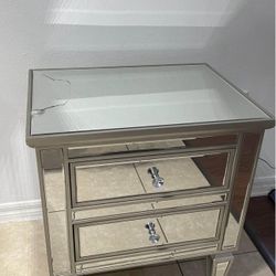 Mirrored Side table $50