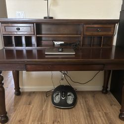 Wooden Writing Desk with Hutch