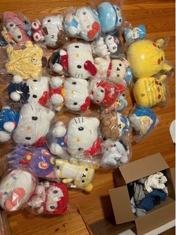 $25-$35 each Sanrio hello kitty Pokemon my melody Rilakkuma plushie dolls