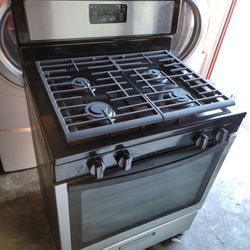 30" Wide Apartment Size Whirlpool 4 Burner Stainless Steel Gas Stove Range Estufa